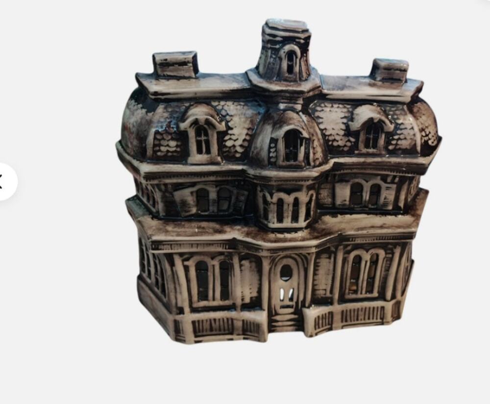 Vintage Halloween 1977 Byron Molds Grey Ceramic Haunted Mansion